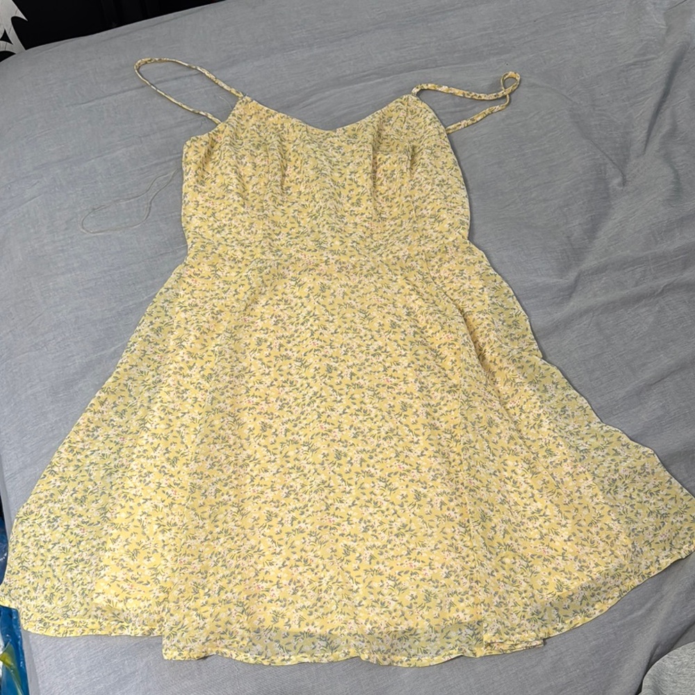 Urban Outfitters Yellow Floral Mini Dress